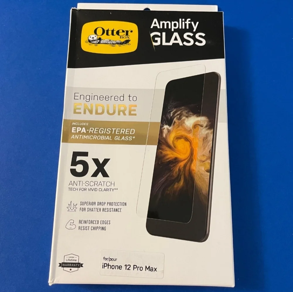 iPhone 12 Pro Max - Otterbox Amplify Glass Screen Protector (ANTIMICROBIAL)